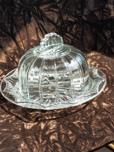 画像1: フランスで見つけた！　クラシカルガラスのケーキドーム　ドーム内寸直径１５cm