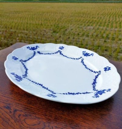 画像1: ベルギー・アンティーク　Boch オーバルプレート　大皿